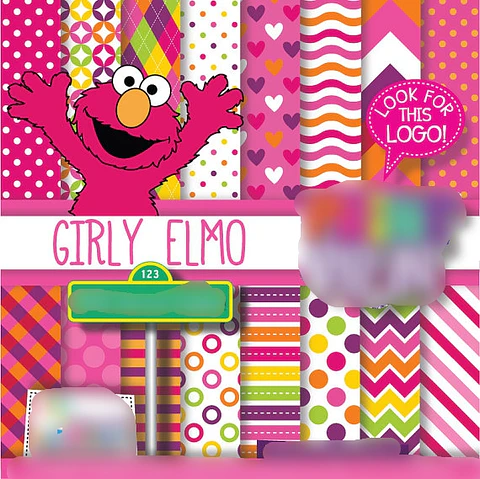 Kit Digital Papeis Girly Elmo 