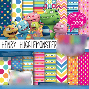 Kit Digital Papeis Henry Huggle Monster