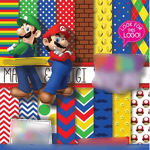 Kit Digital Papeis Mario E Luiggi