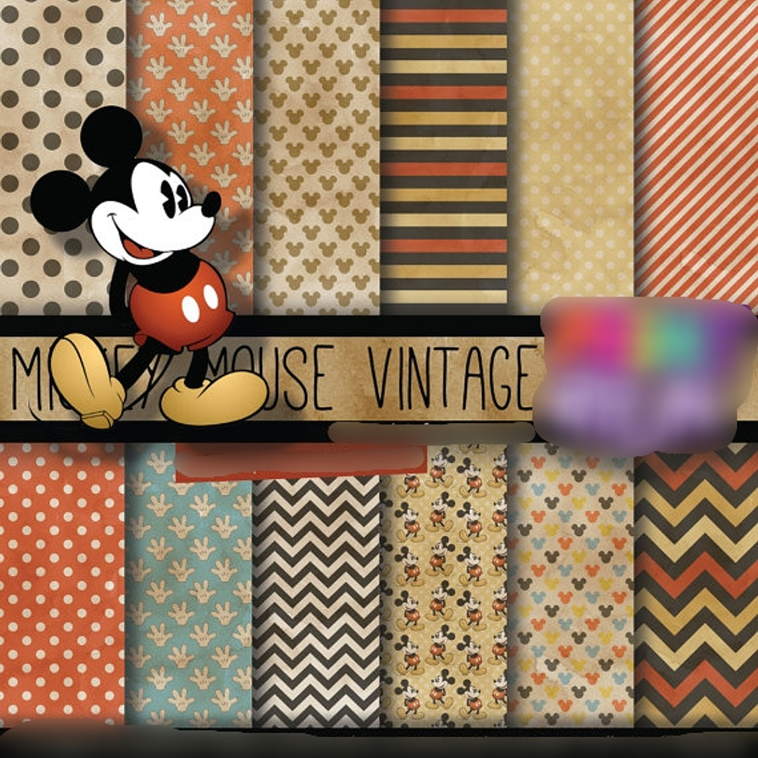 Kit Digital Papeis Mickey  1