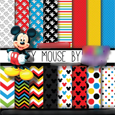 Kit Digital Papeis Mickey Mouse