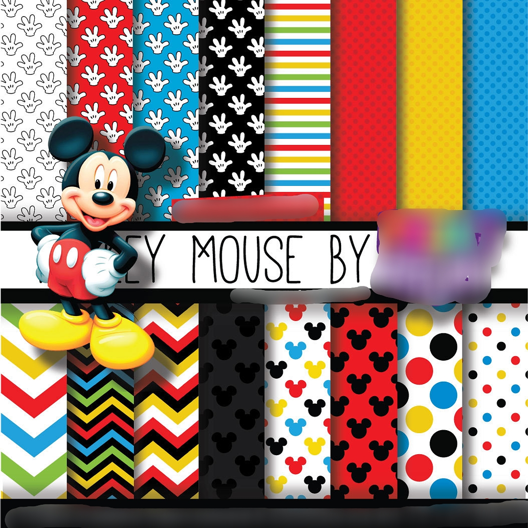 Kit Digital Papeis Mickey Mouse 1