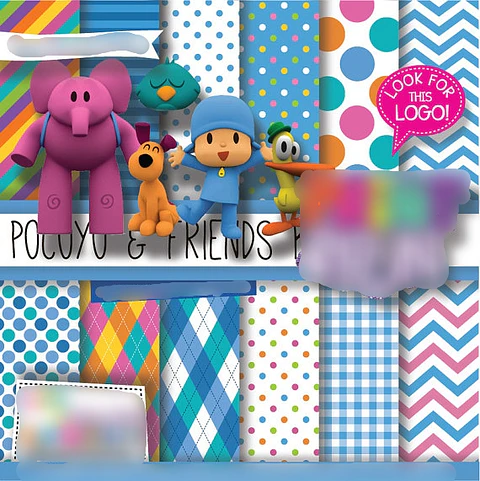 Kit Digital Papeis Pocoyo 