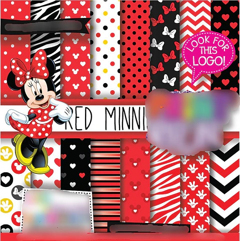 Kit Digital Minnie Vermelha 