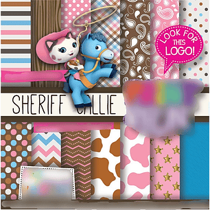 Kit Digital Papeis Sheriff Callie
