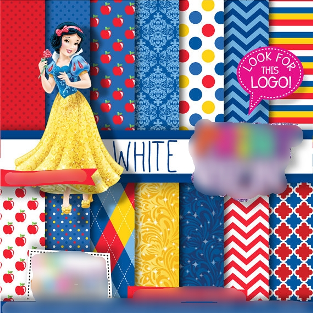 Kit Digital Papeis A Branca De Neve  1