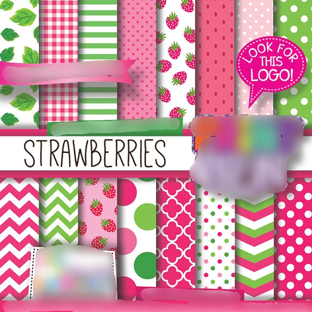 Kit Digital Papeis Moranguinho  1