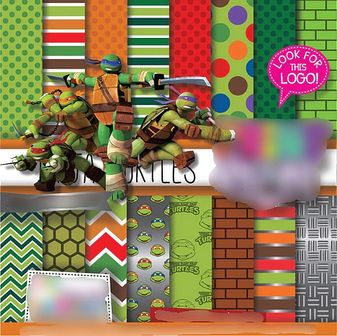 Kit Digital Papeis Tartarugas Ninja