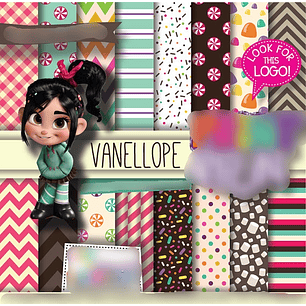 Kit Digital Papeis Vanellope