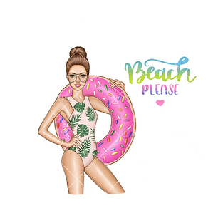 Kit Digital Menina Na Piscina 