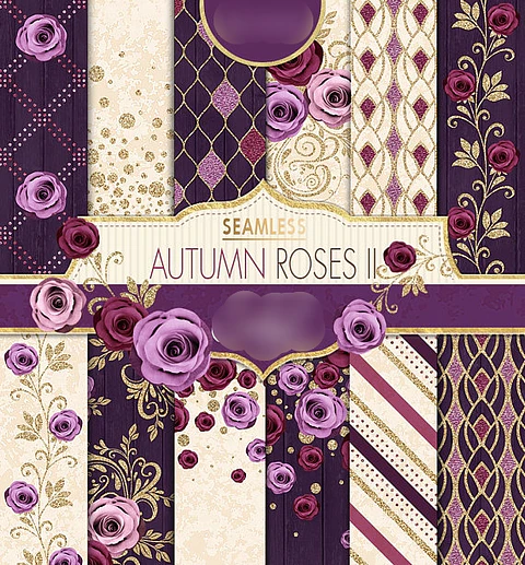 Kit Digital Papeis Rosa De Outono 