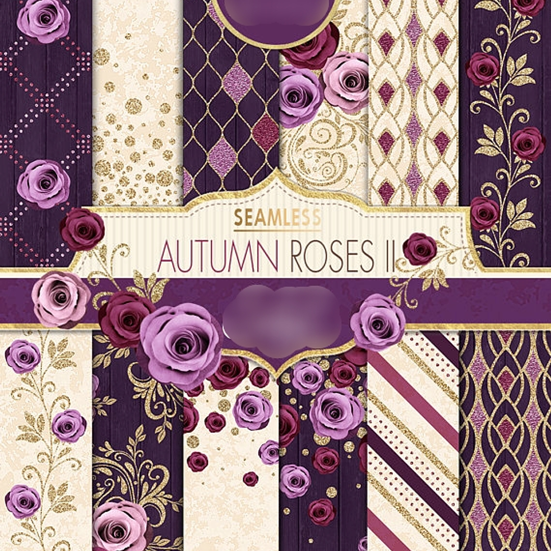 Kit Digital Papeis Rosa De Outono  1