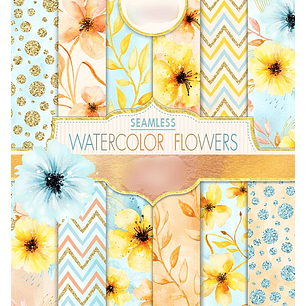 Kit Digital Papeis Flor De Outono 