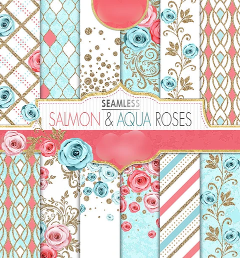 Kit Digital Rosa Salmão 