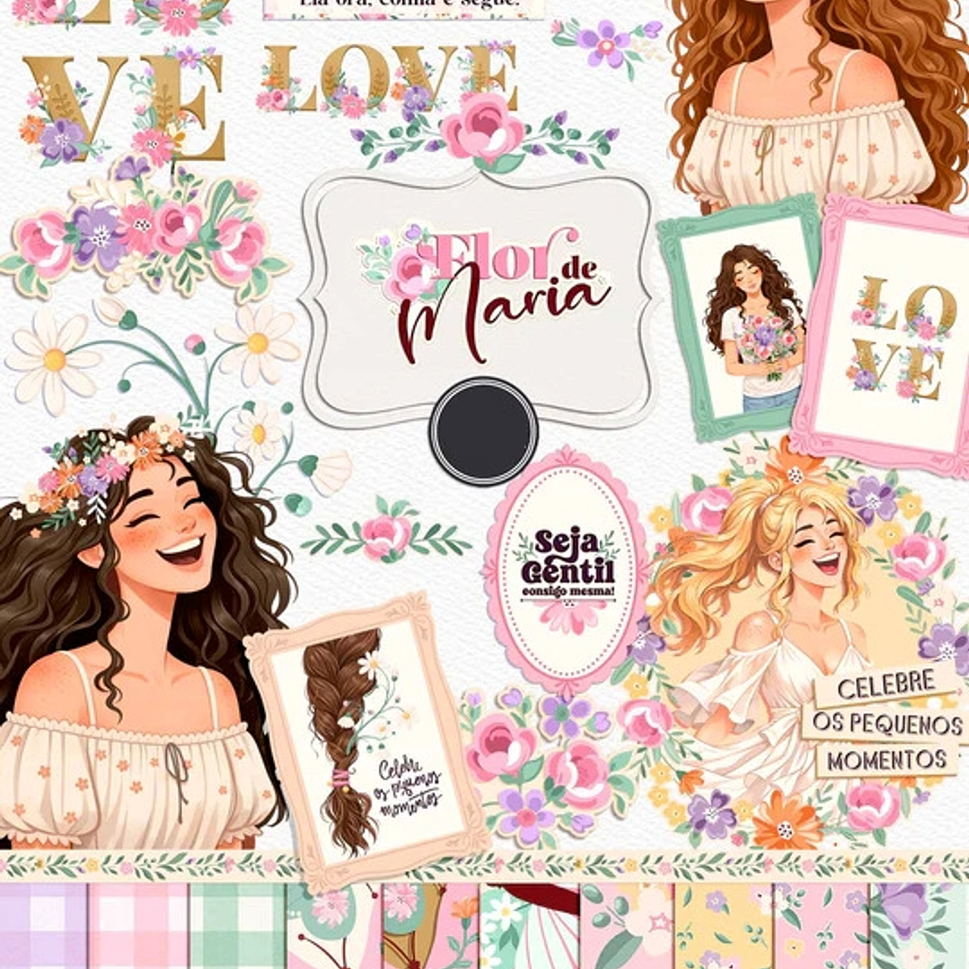 Kit Digital Dia da Mulher - Flor de Maria 1