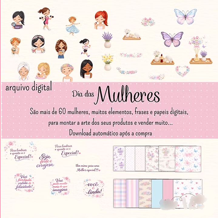 Kit Digital Dia da Mulher  1