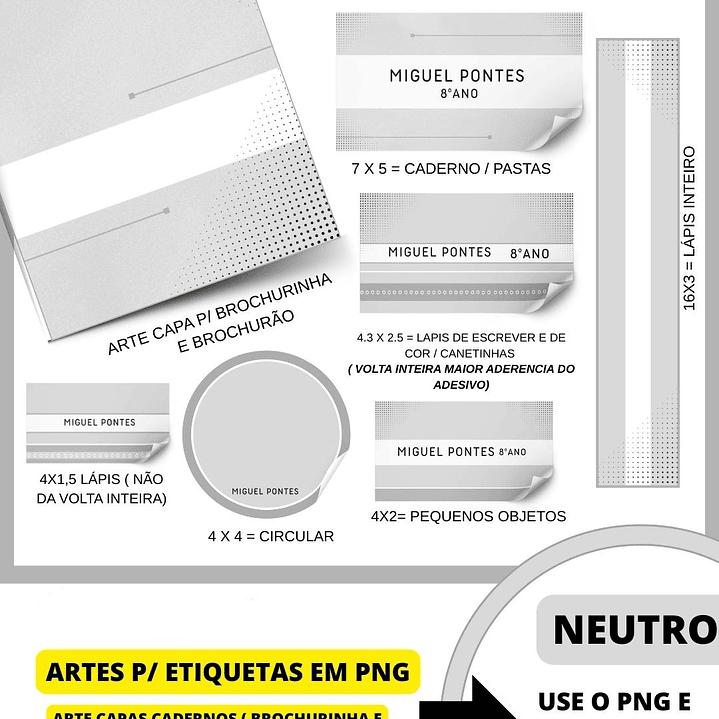 Arquivo Agenda Escolar Neutro Cinza  2