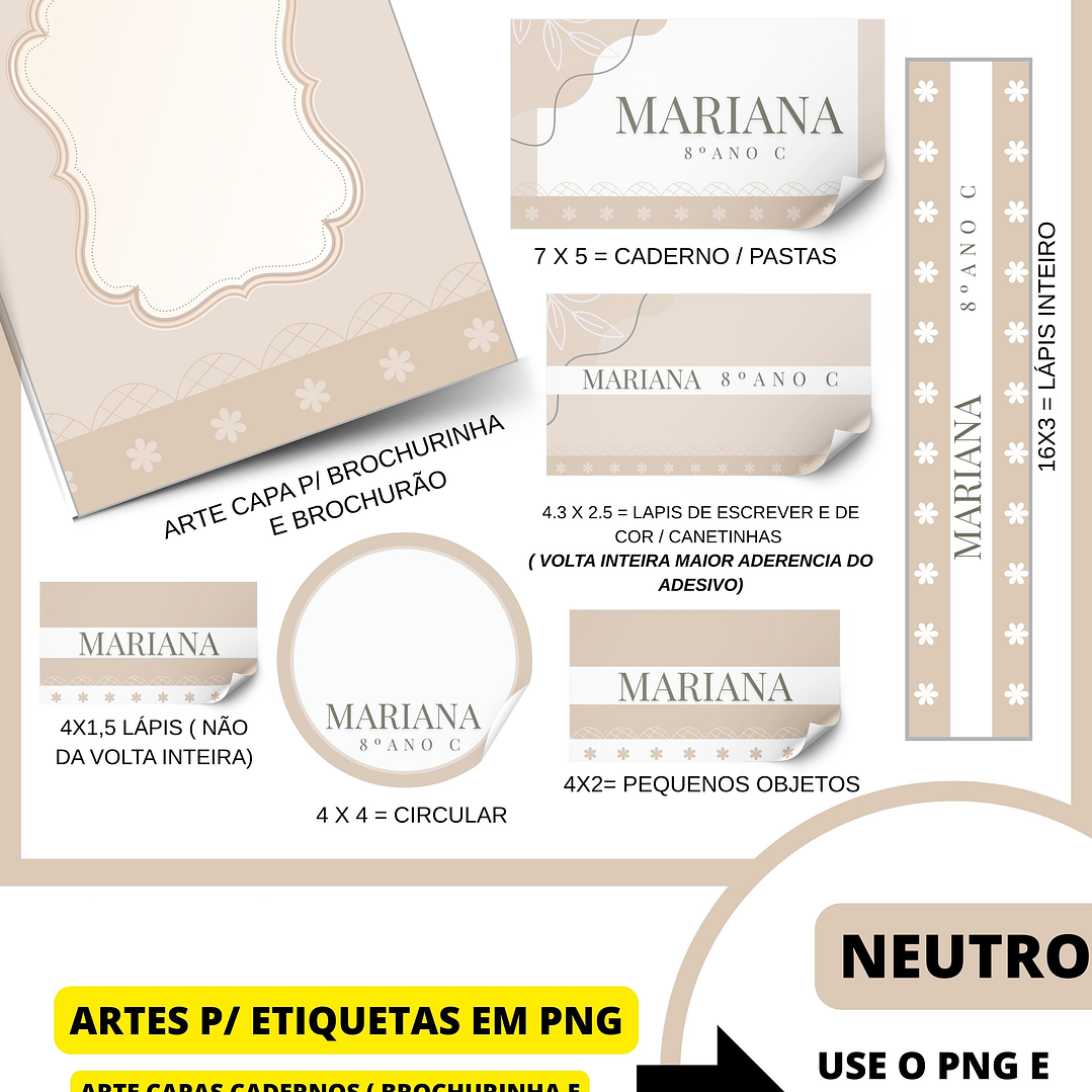 Arquivo Agenda Escolar Neutro Nude  2