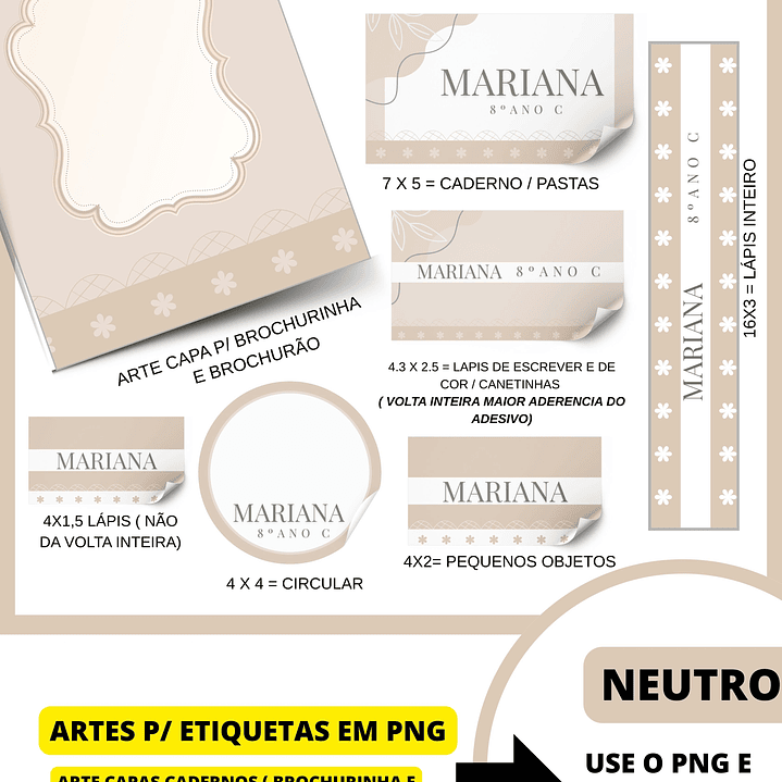 Arquivo Agenda Escolar Neutro Nude  2