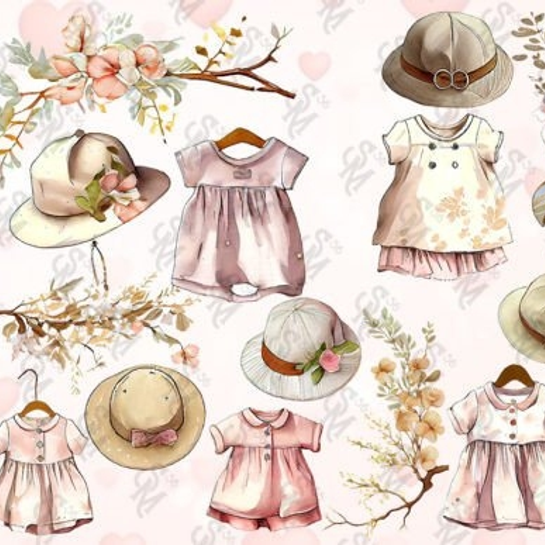 Kit Digital Roupinhas de Bêbê Girl 1