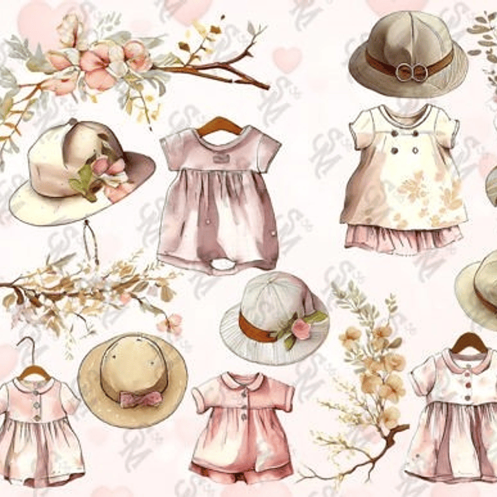 Kit Digital Roupinhas de Bêbê Girl 1
