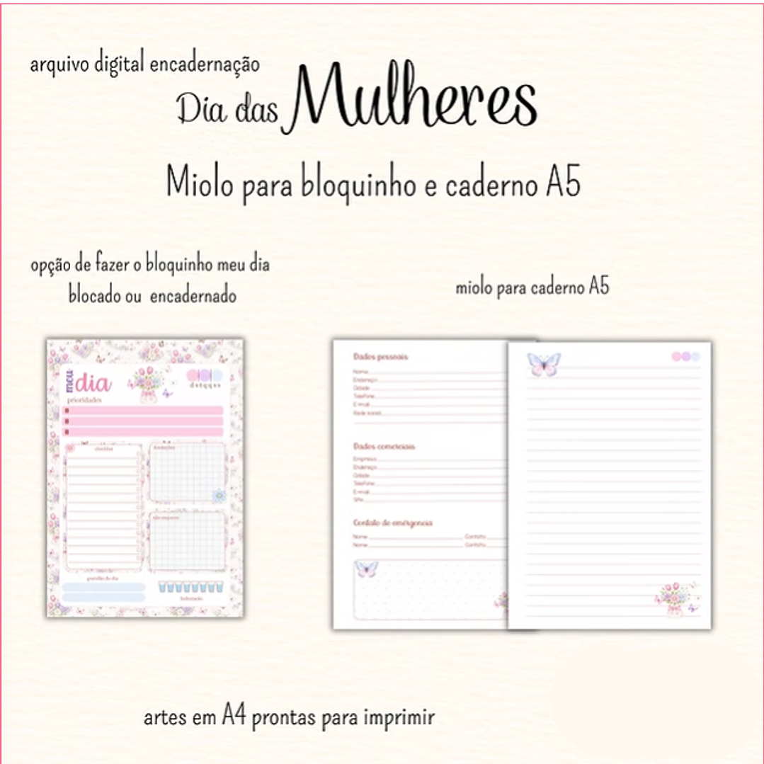 Arquivo Dia da Mulher Combo Encadernação 3