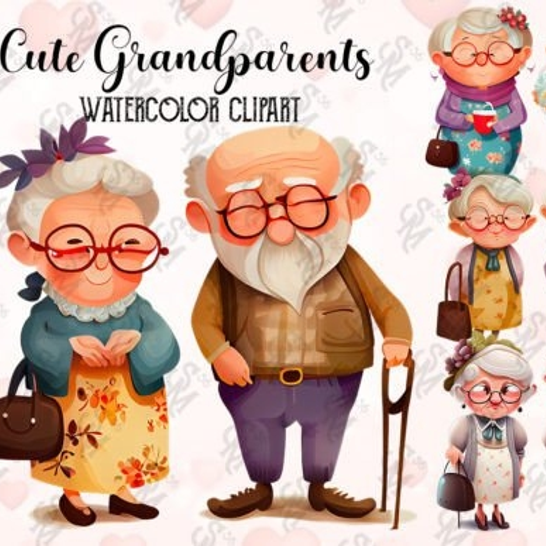 Kit Digital Lindo Casal de Idosos 1