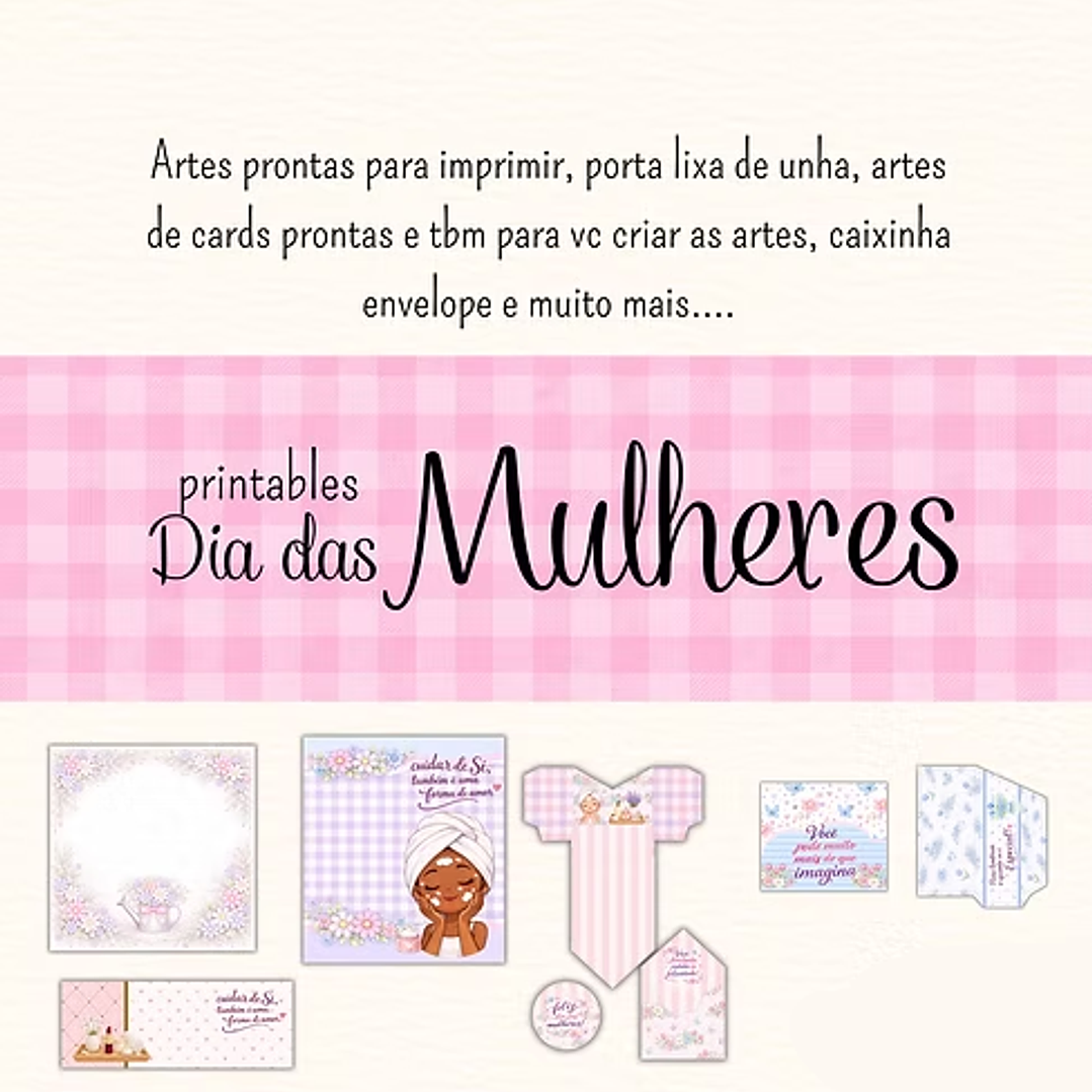 Kit Digital Dia da Mulher Printables   1