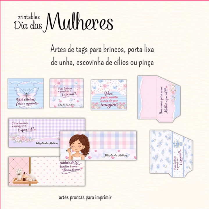 Kit Digital Dia da Mulher Printables   4