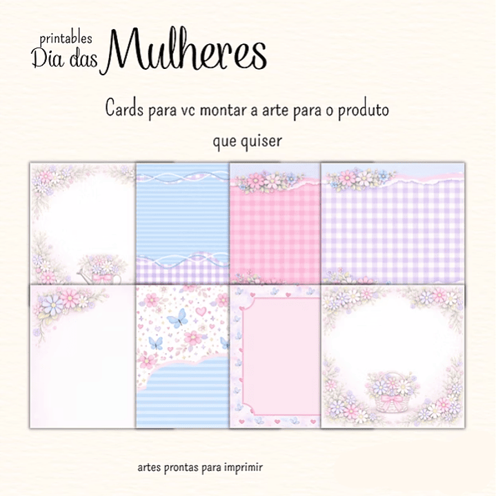 Kit Digital Dia da Mulher Printables   5