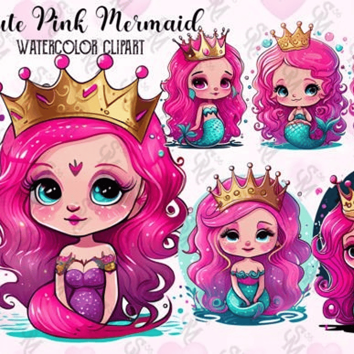 Kit Digital Princesa Sereia  1