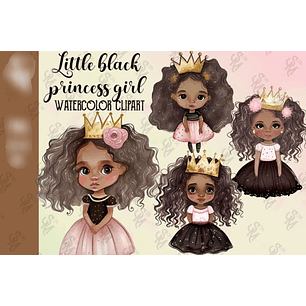 Kit Digital Pequena Princesa Negra 