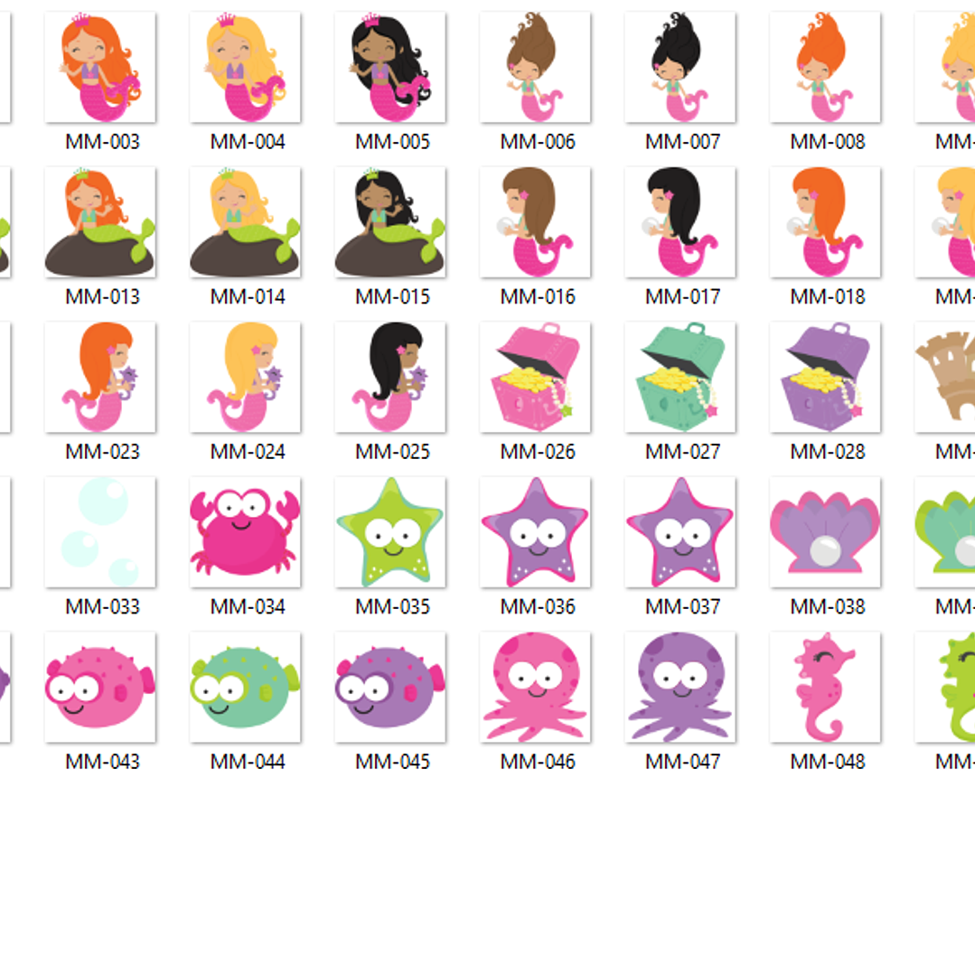 Kit Digital Sereias Fofinhas  3