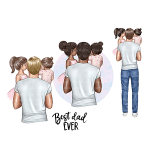 Kit Digital Melhor Pai Meninas 