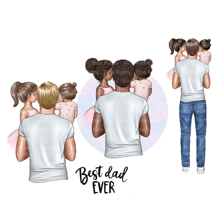 Kit Digital Melhor Pai Meninas  1