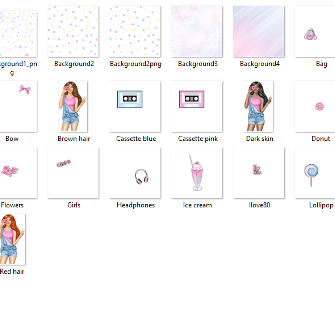 Kit Digital Menina Descolada Patinadora Donut  2