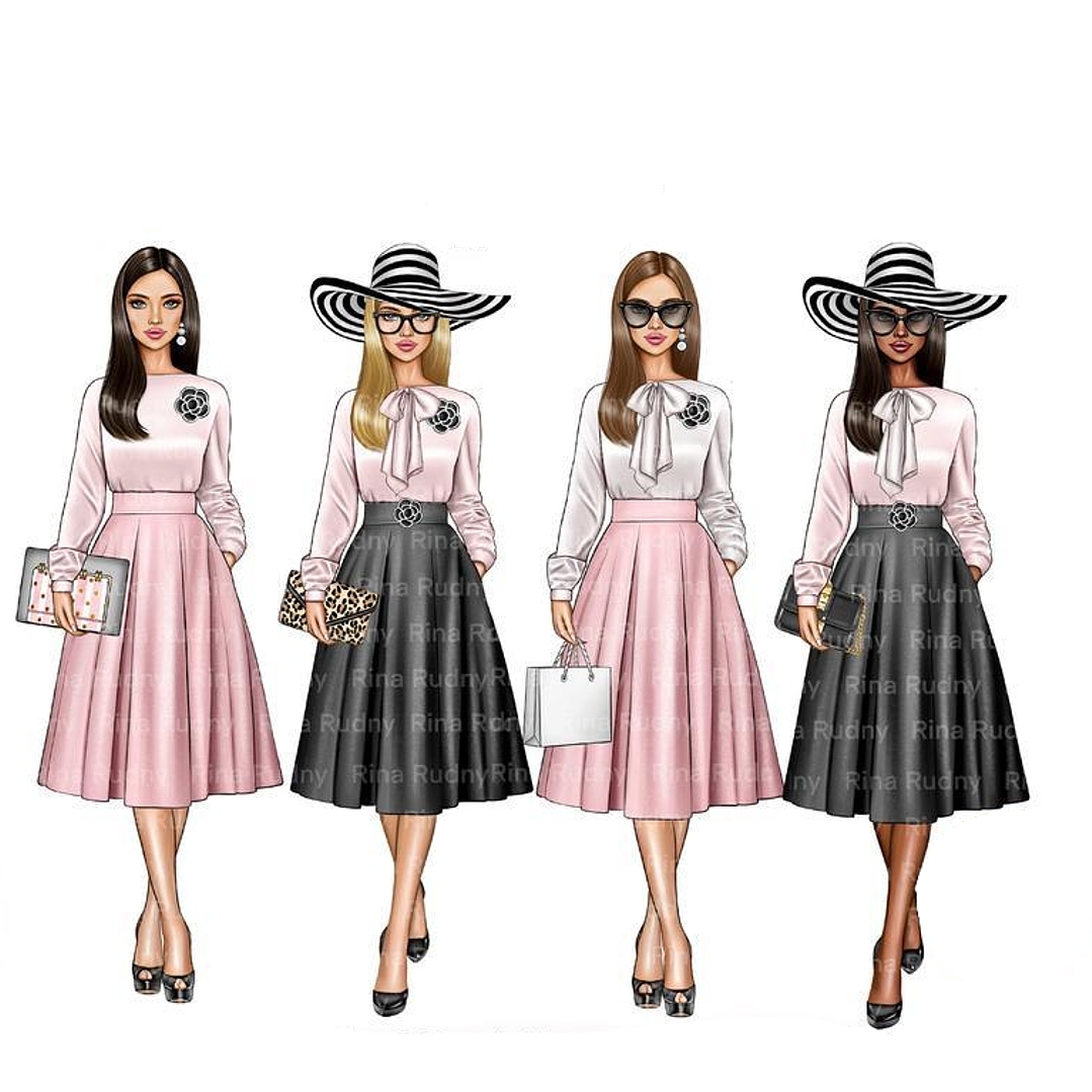 Kit Digital Meninas Fashion  1