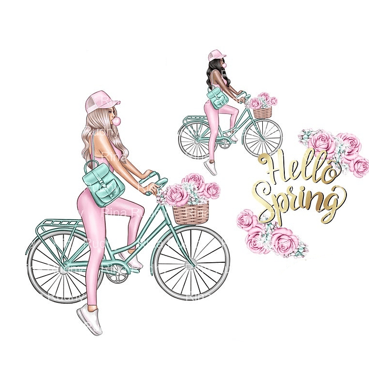 Kit Digital Meninas na Bicicleta  1