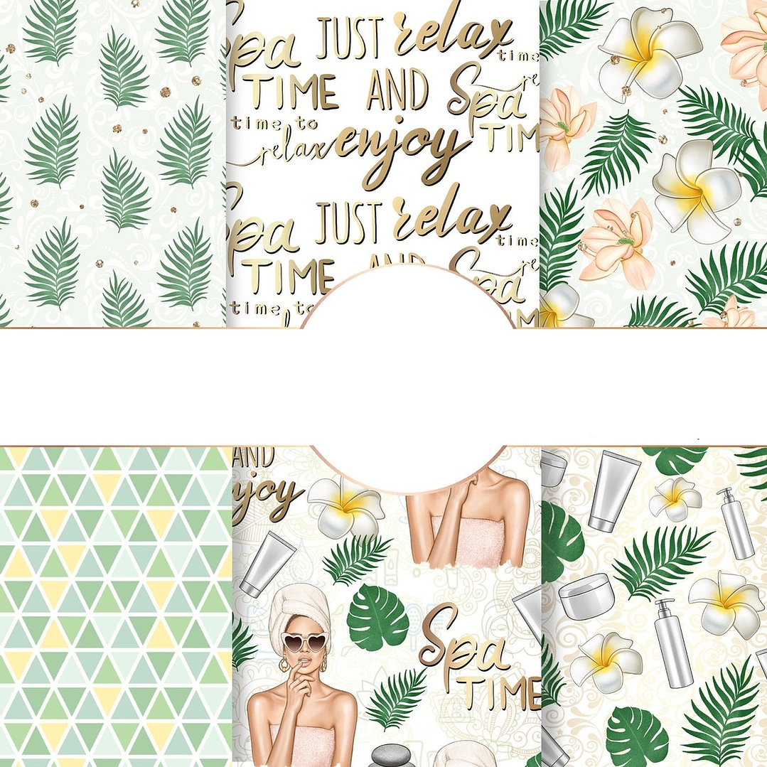 Kit Digital Papeis Relaxe Spa 1