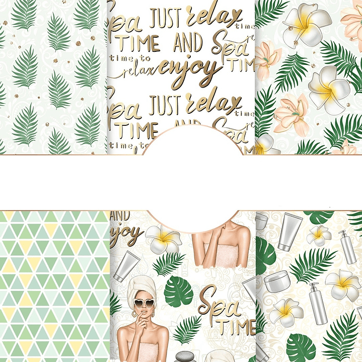 Kit Digital Papeis Relaxe Spa 1