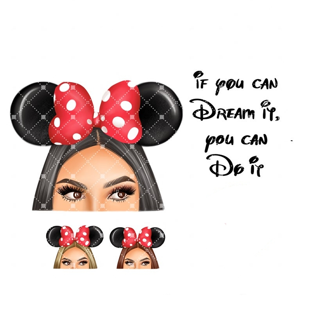 Kit Digital Menina Minne Mouse 1