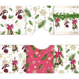 Kit Digital Papeis Natal Fashion