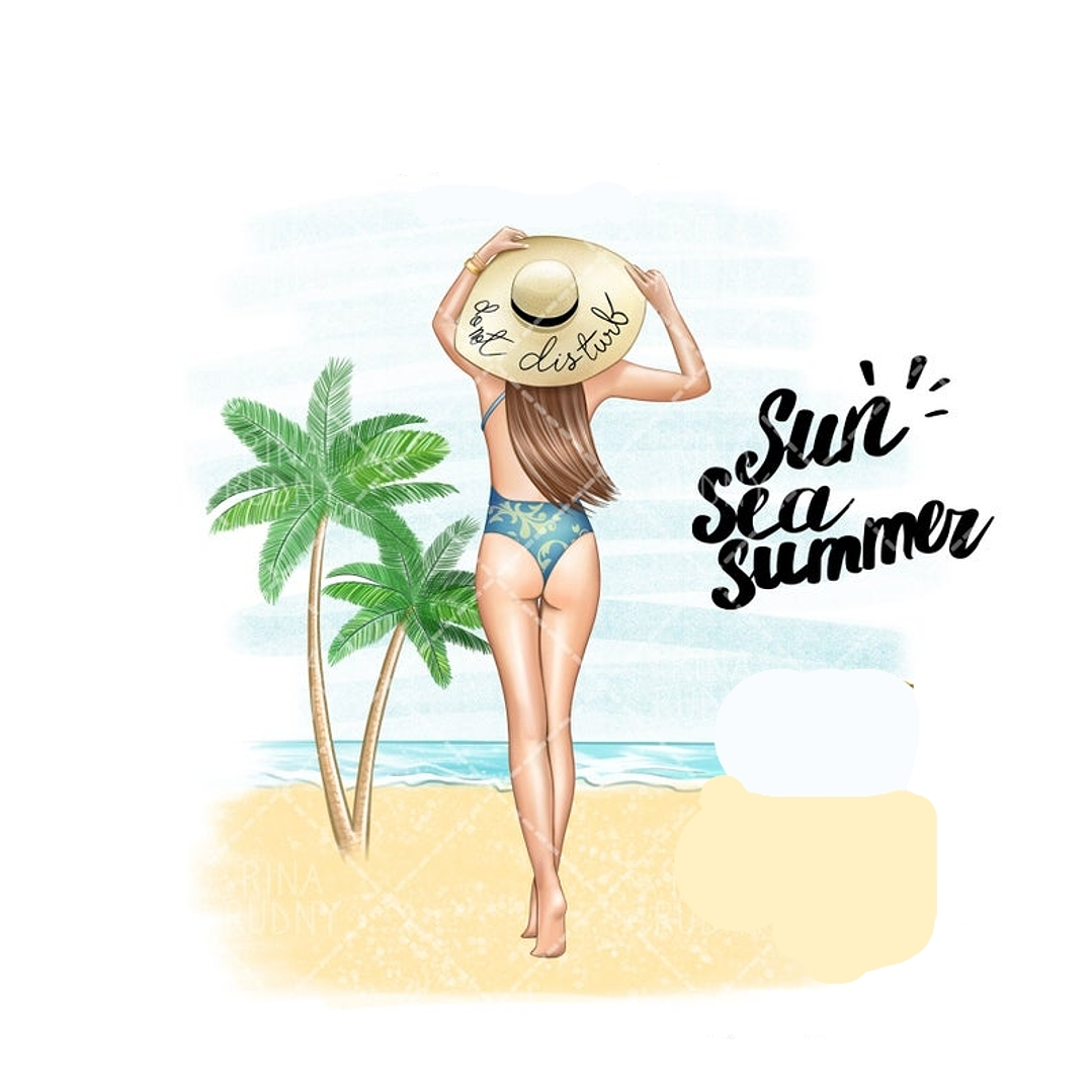 Kit Digital Menina Na Praia  1