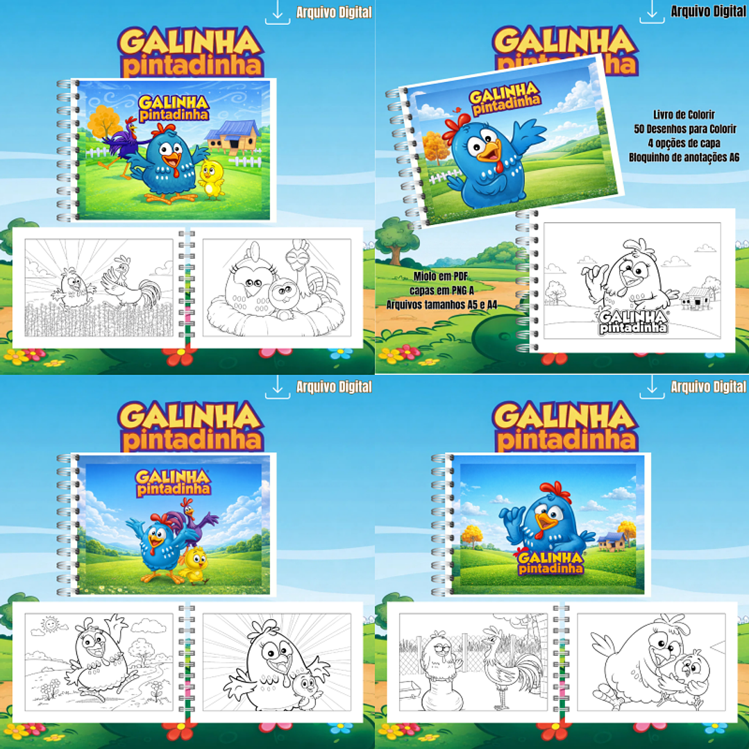 Arquivo Livro de Colorir Galinha Pintadinha  1