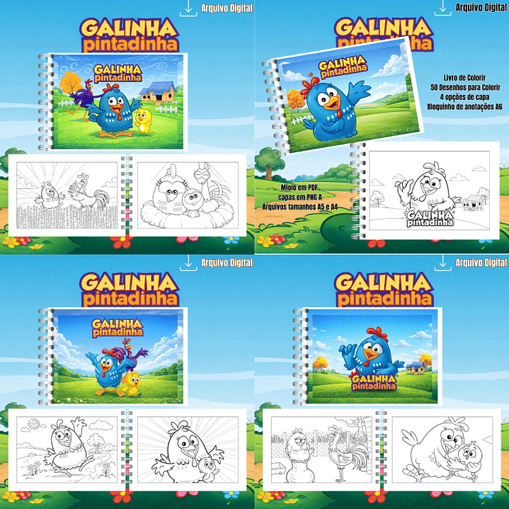 Arquivo Livro de Colorir Galinha Pintadinha  1
