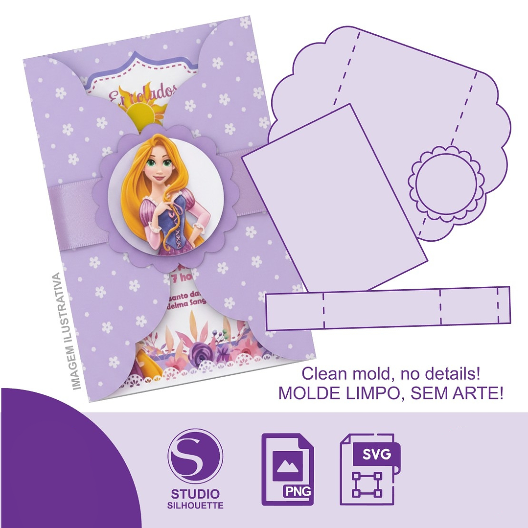 Arquivo Convite de Aniversário SOMENTE MOLDE 1