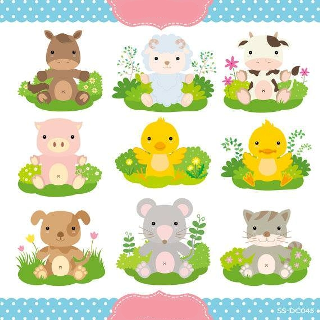 Kit Digital Animais Fofinhos  1