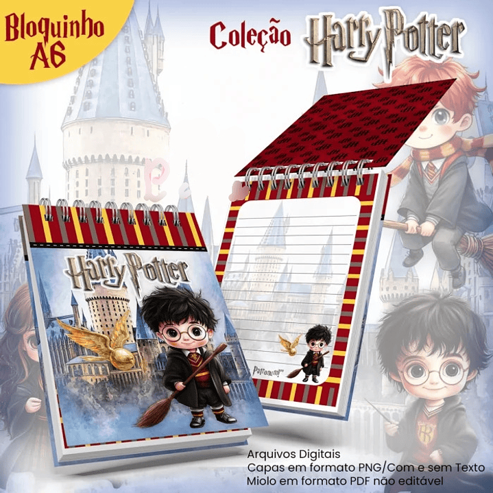 Arquivo Bloquinho A6 Coleção Harry Potter  1