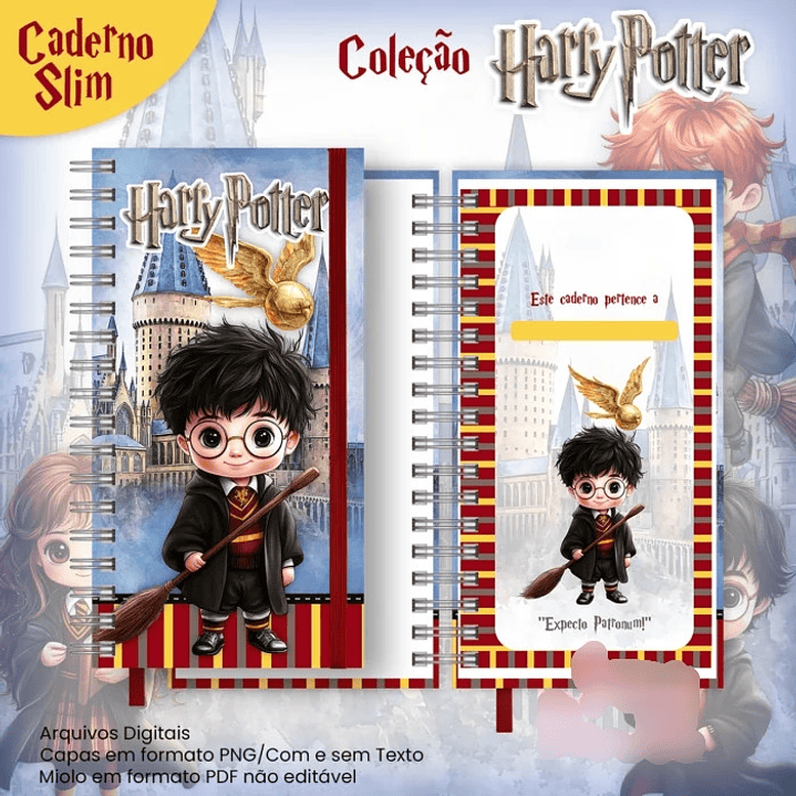 Arquivo Caderno Slim Coleção Harry Potter  1