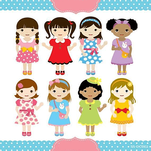 Kit Digital Pequenas Meninas 